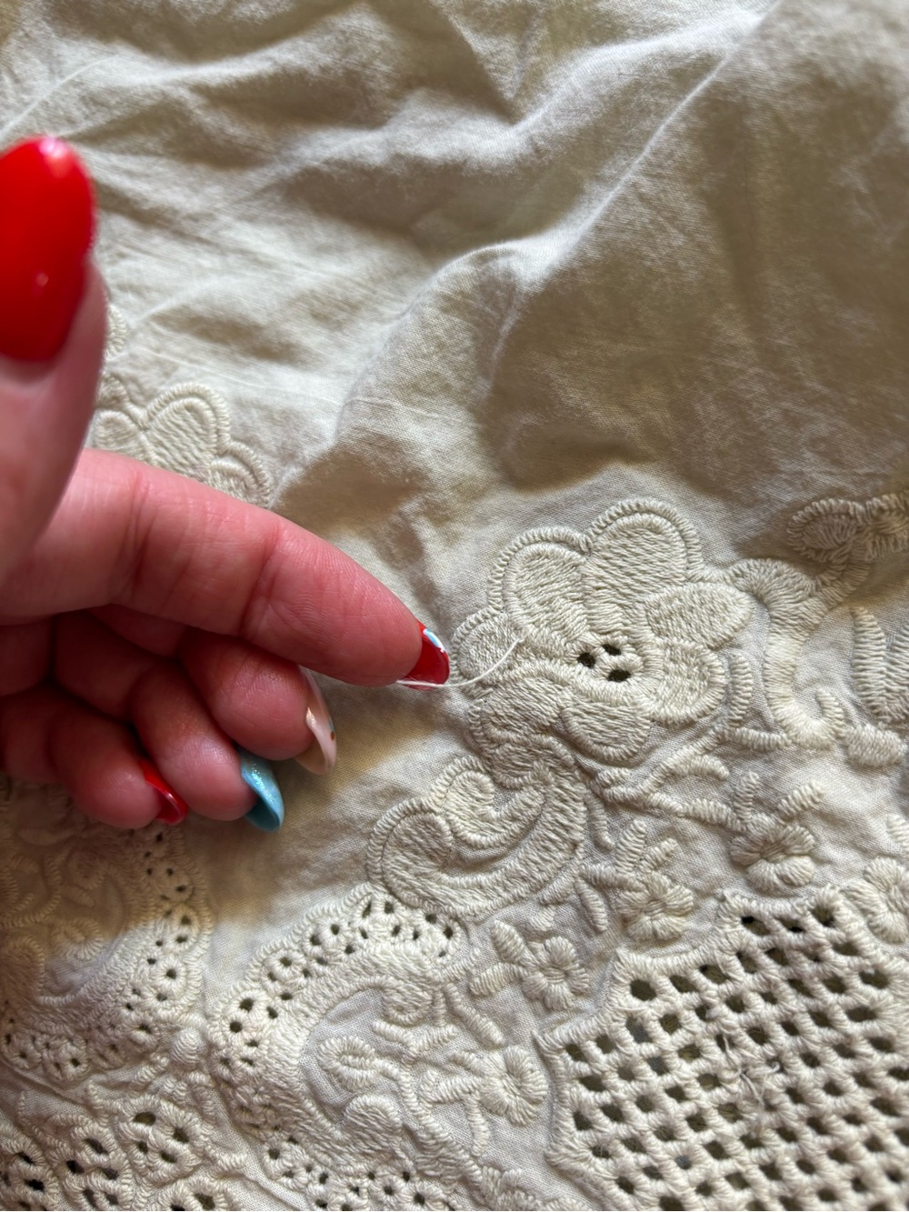 Yellows Eyelet Button-Front Blouse - Picture 6 of 7